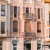 Facade of the Casa Alcon in the Plaza de la Independencia in Castellon, Spain