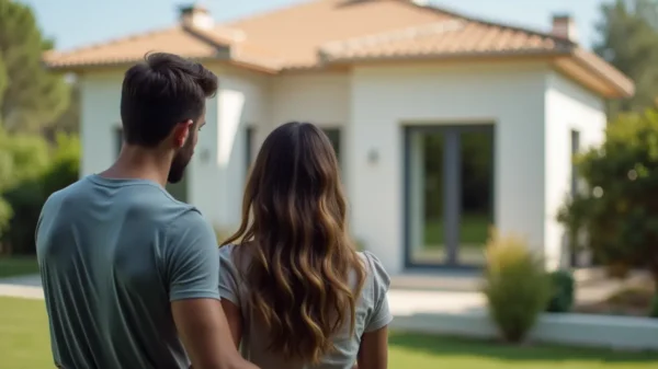 una pareja busca una vivienda unifamiliar para comprar vivienda en pareja