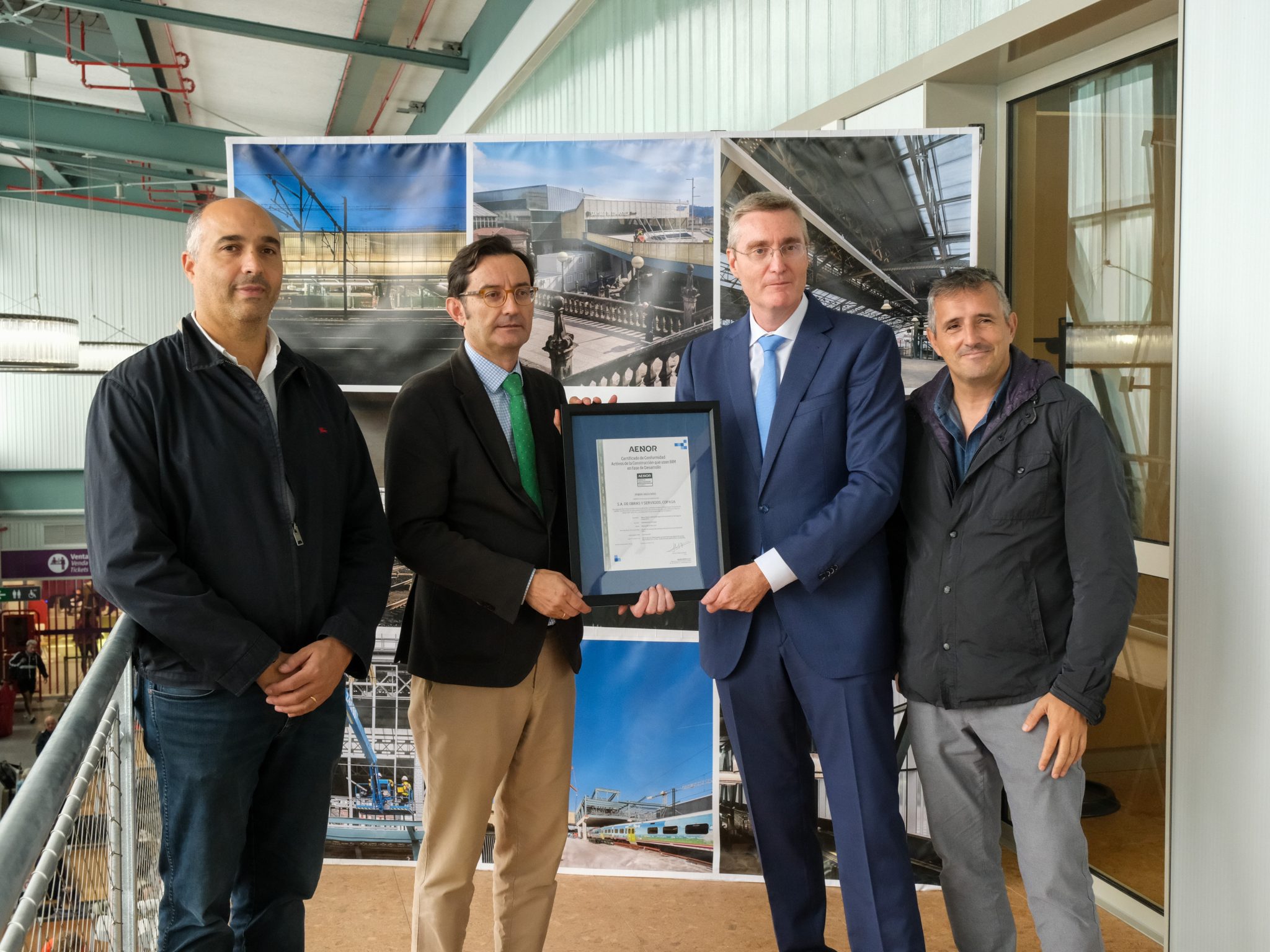 Estación de tren Santiago certificación BIM Adif Copasa Aenor