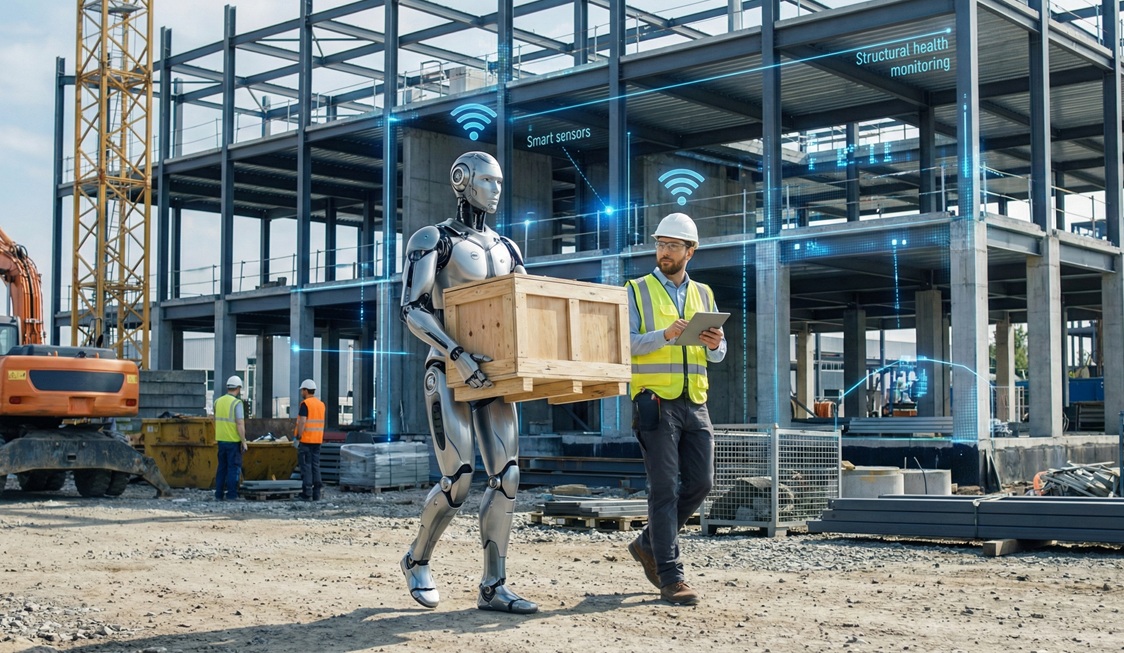 Robot humanoide y tecnología de construcción inteligente
