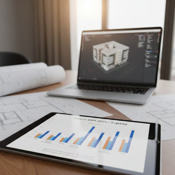Gráfico estadístico del salario BIM en España 2025 según el rol profesional