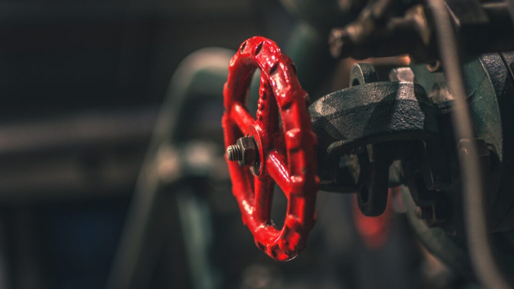 valvula hidraulica en obra