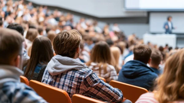 aula con estudiantes universitarios