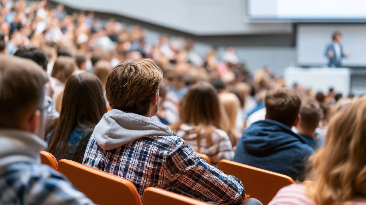 aula con estudiantes universitarios